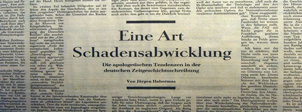Habermas' Antwort auf Noltes Revisionismus: "Die Zeit" vom 11. Juli 1986, Foto: Franziska May (CC BY-NC-ND 3.0)